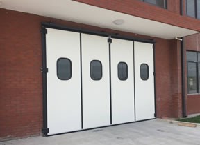 白山市工业折叠门使用案例